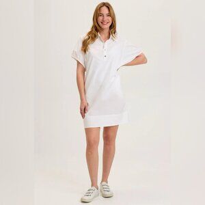 XCVI White Weston Shirt Dress Cotton Poplin, NWT size M